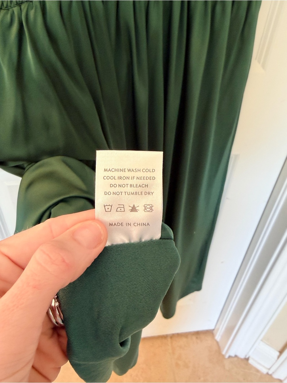 NWT! Baltic Born Poppy Emerald Green Satin Tie-Front Midi Dress - Picture 9 of 9